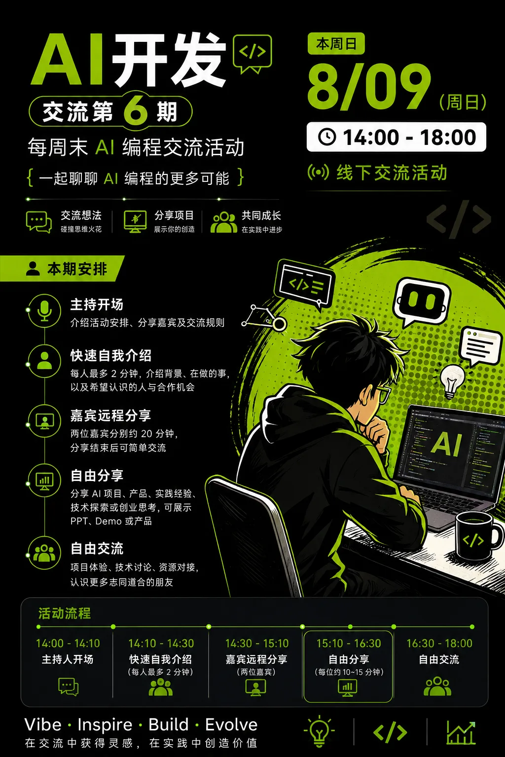 真·AI 周末AI开发交流 第六期活动海报 1